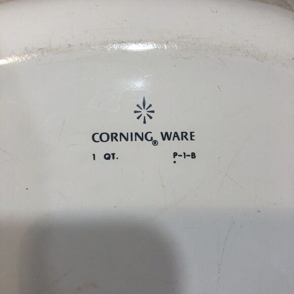 Vintage Corning Ware Blue Cornflower Casserole Dish 1 Quart P-1-B- No Lid - Picture 5 of 7